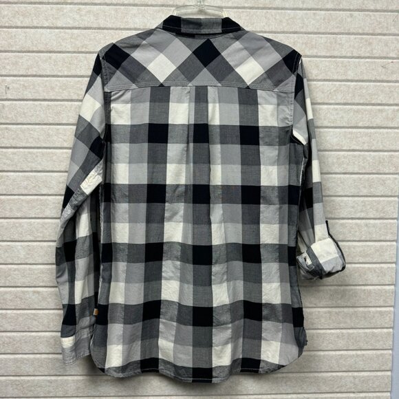 Carhartt Men’s Black Gray Buffalo Plaid Long Sleeve Button-Up Shirt M - Picture 5 of 12